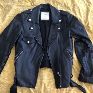 Pull & Bear genuine leather moto jacket